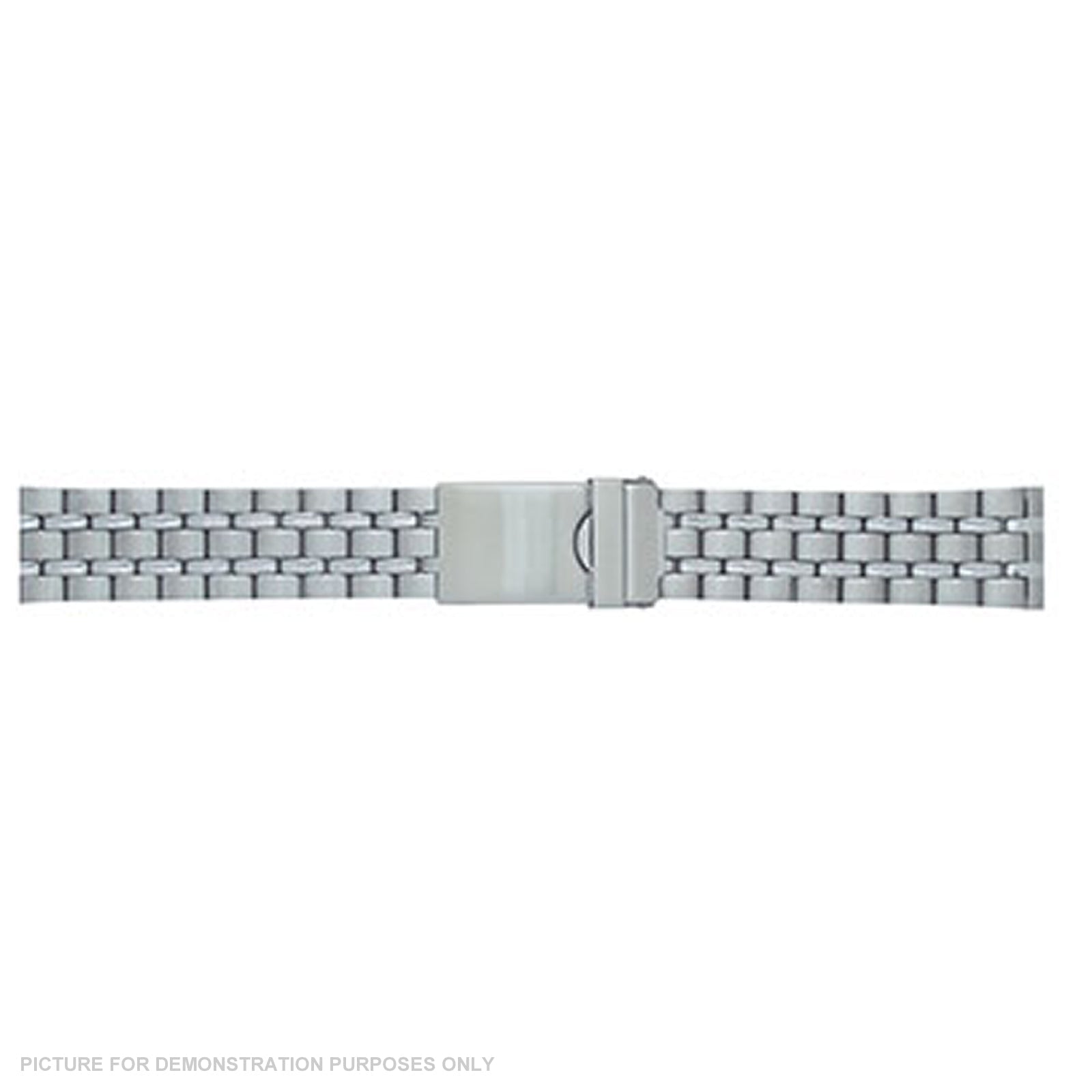 Gents 22mm Stainless Steel Watch Strap with Safety Clasp